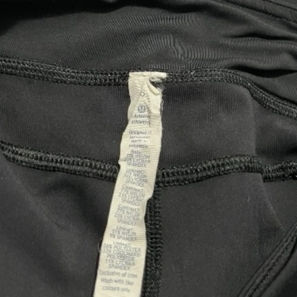 EUC Lululemon Athletica Crop 18” Black Leggings Size 6